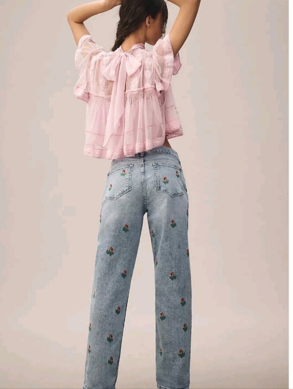 Pilcro By Anthropologie Embroidered Jeans, Size 32 Tall, nwot - Picture 3 of 3